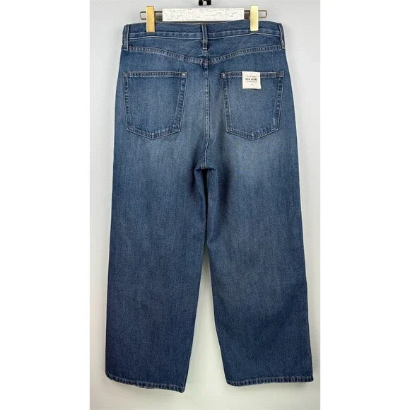 Outerknown SEA Jeans Womens Size 31 The Brook Wide-Leg Cropped High Waisted - Picture 5 of 10